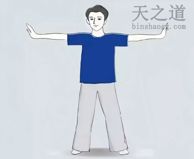 掌托天门