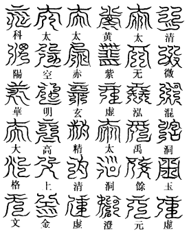 清微金科首题三十六字余列本科